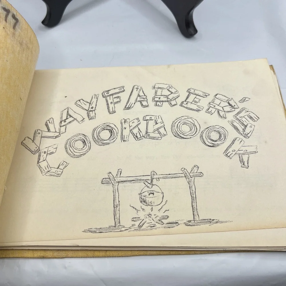 Vintage 1977 Wayfarers Cookbook Girl Scout Outdoor Campfire Recipes Song Book